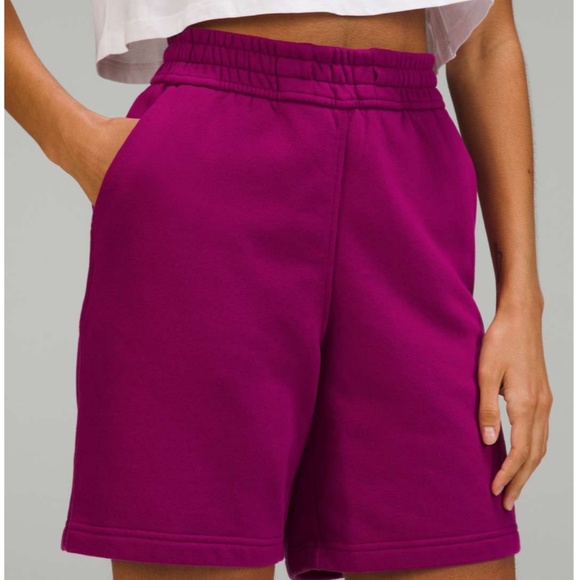 Lululemon Loungeful High-Rise Short 7" Magenta Purple - Picture 4 of 7